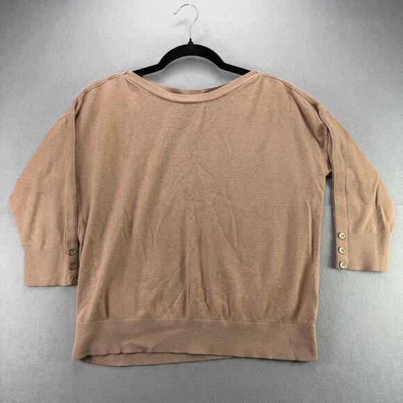 Banana Republic Women’s Tan Long Sleeve Top Petite S Button Cuffs - Picture 1 of 6